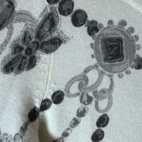 Talbots Merino Wool jewel print sweater size small petite - Picture 6 of 16